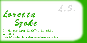 loretta szoke business card